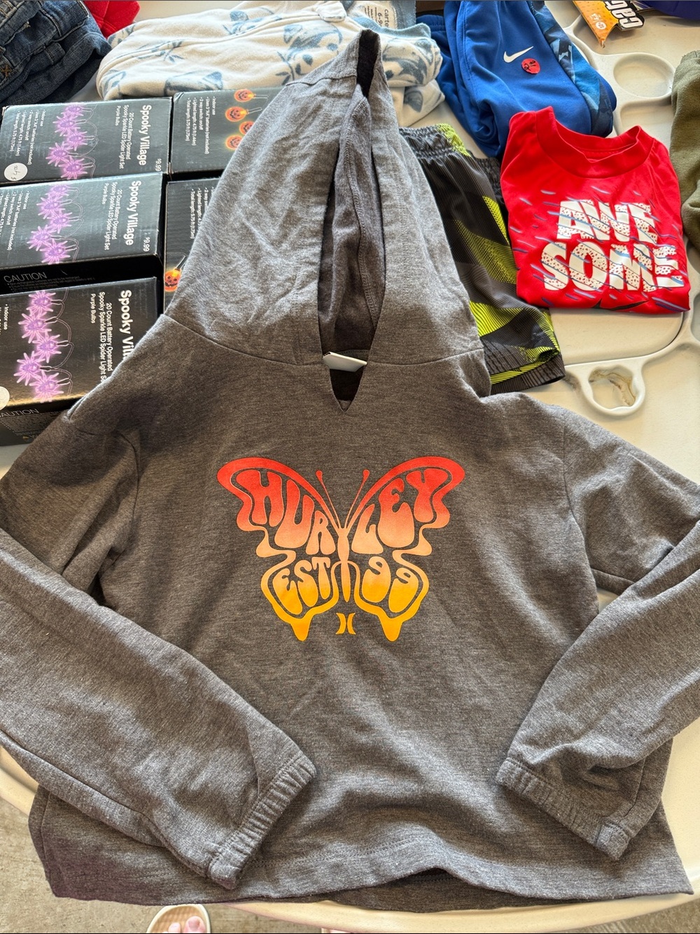 Hurley Graphic Hoodie Gray